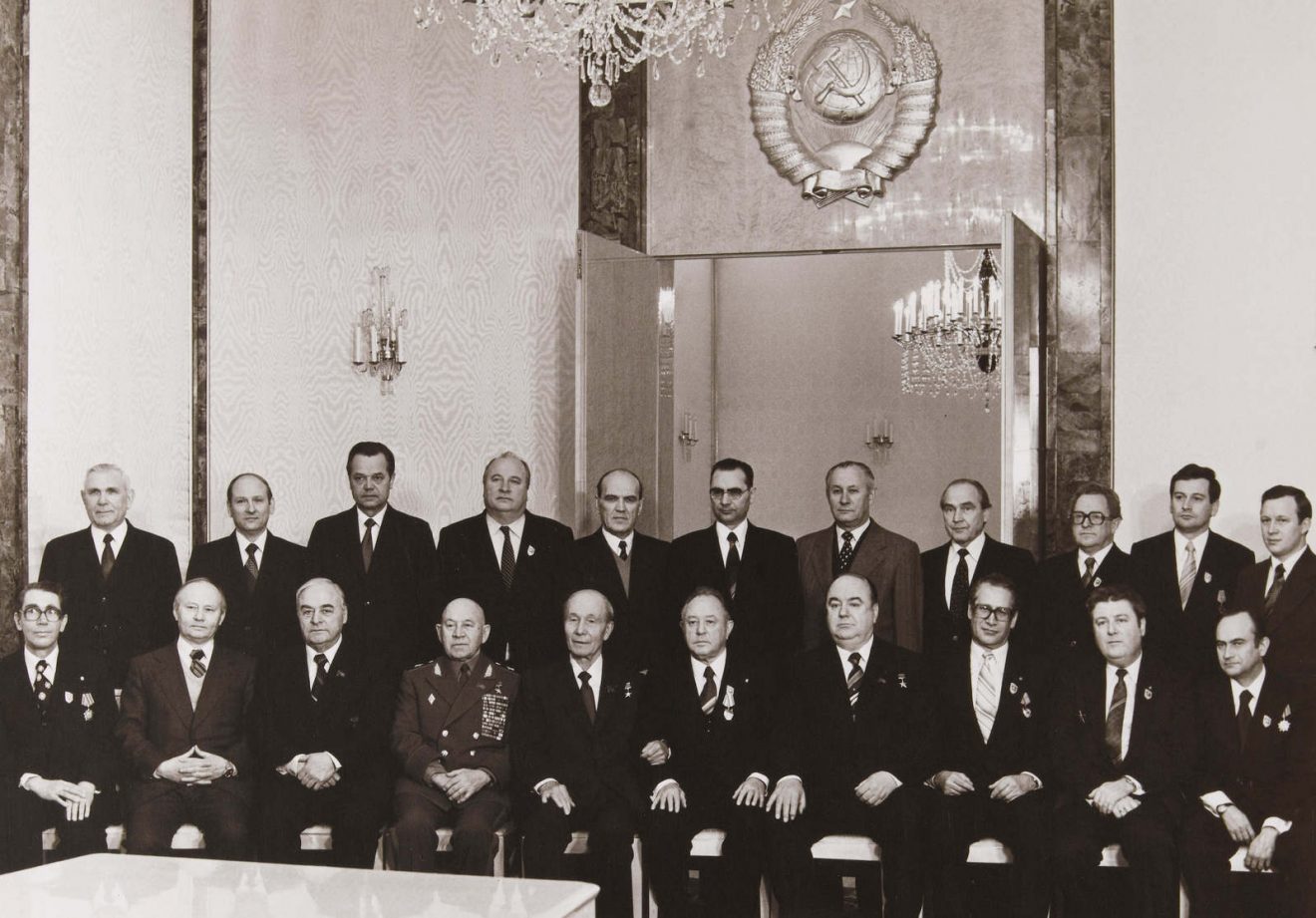 Unique photograph of the visit of the GDR STASI leaders (General Erich MIELKE, General Markus WOLF, etc.) to Moscow (USSR) during the winter of 1980.