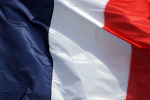 The French flag, emblem of the French Republic (DR)