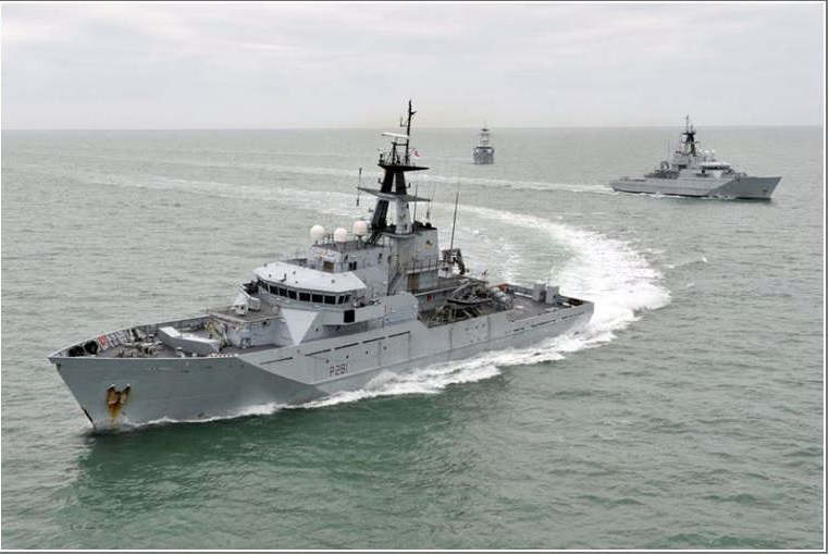 Photocredit Crown Copyright ‘British Coastal Protection Vessels in the Channel’