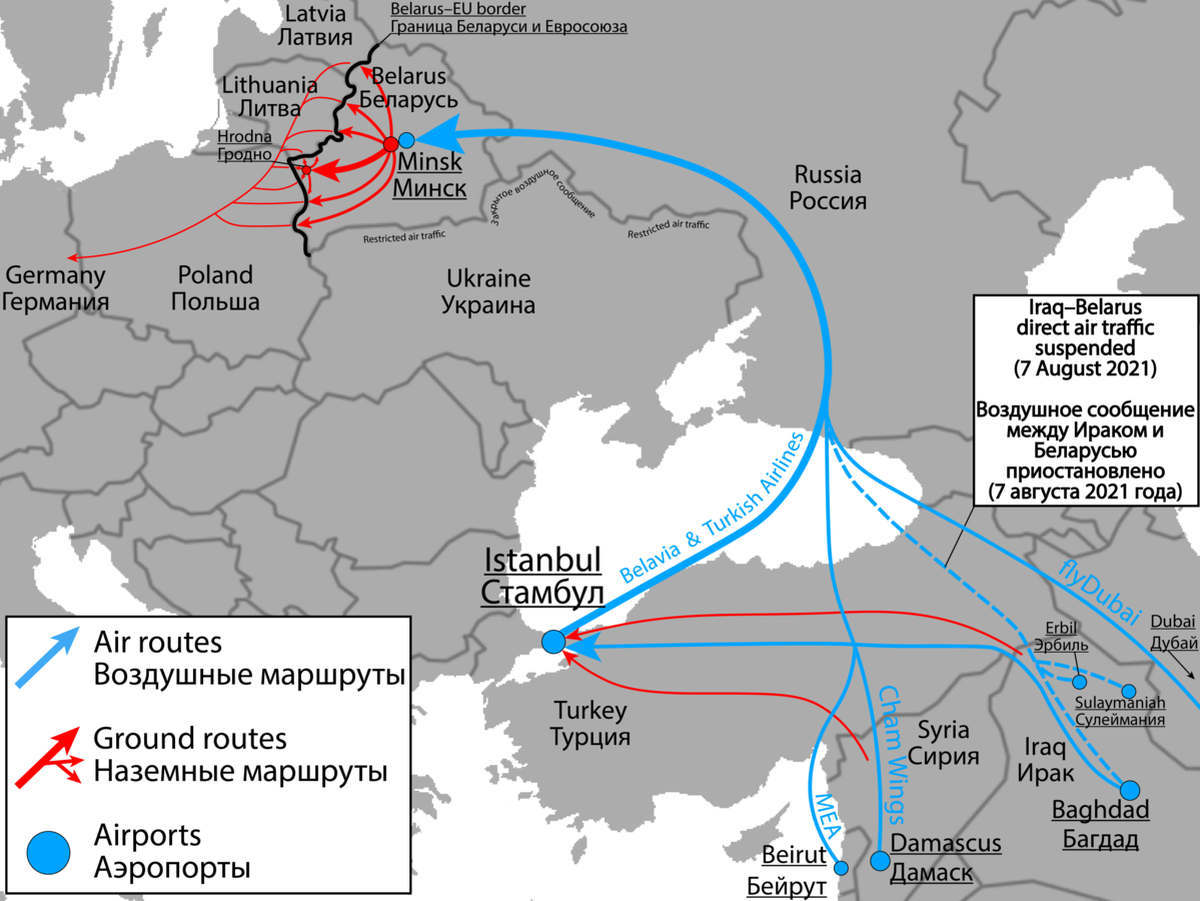 Belarus-EU_border_crisis_-_general_map