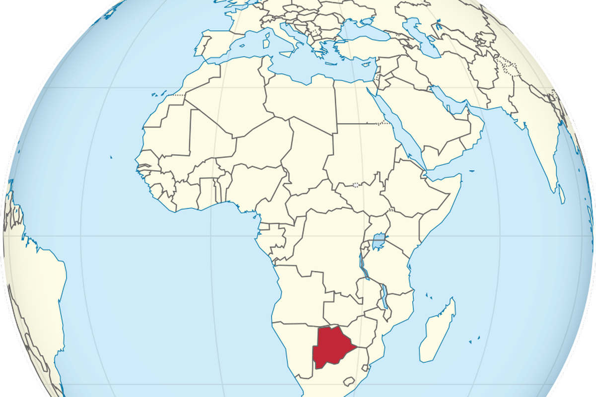 Botswana in Southern Africa ( TUBS, CC BY-SA 3.0, via Wikimedia Commons)