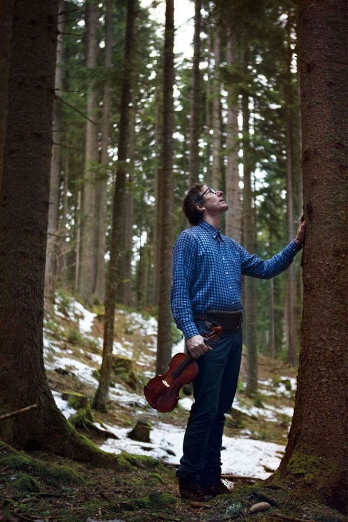 Next to his tree, Gaspar would be happy to imagine the violin he would carve from a rare spruce tree, but he still has to find it.