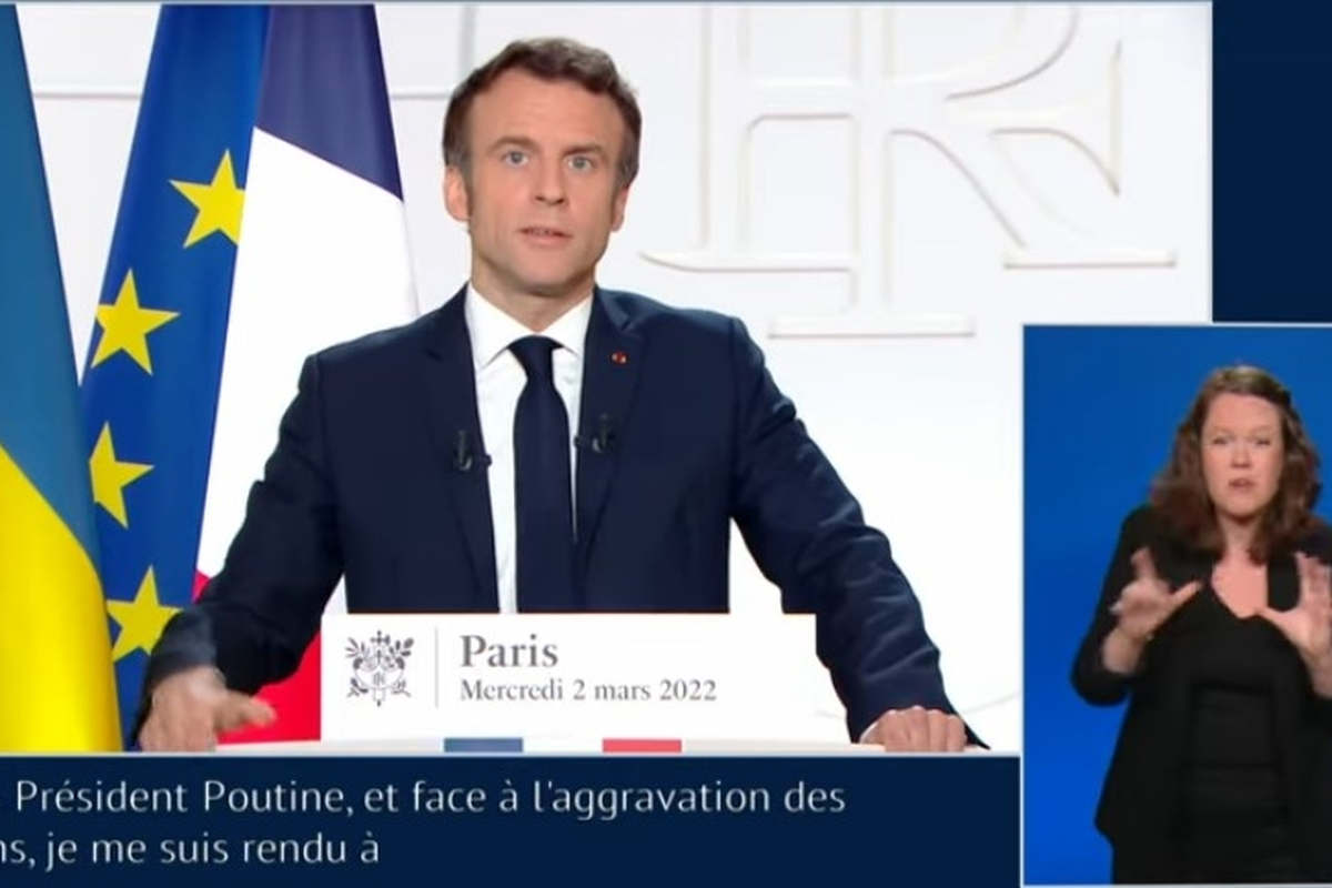 Macron addresses the French (capture video Élysée)