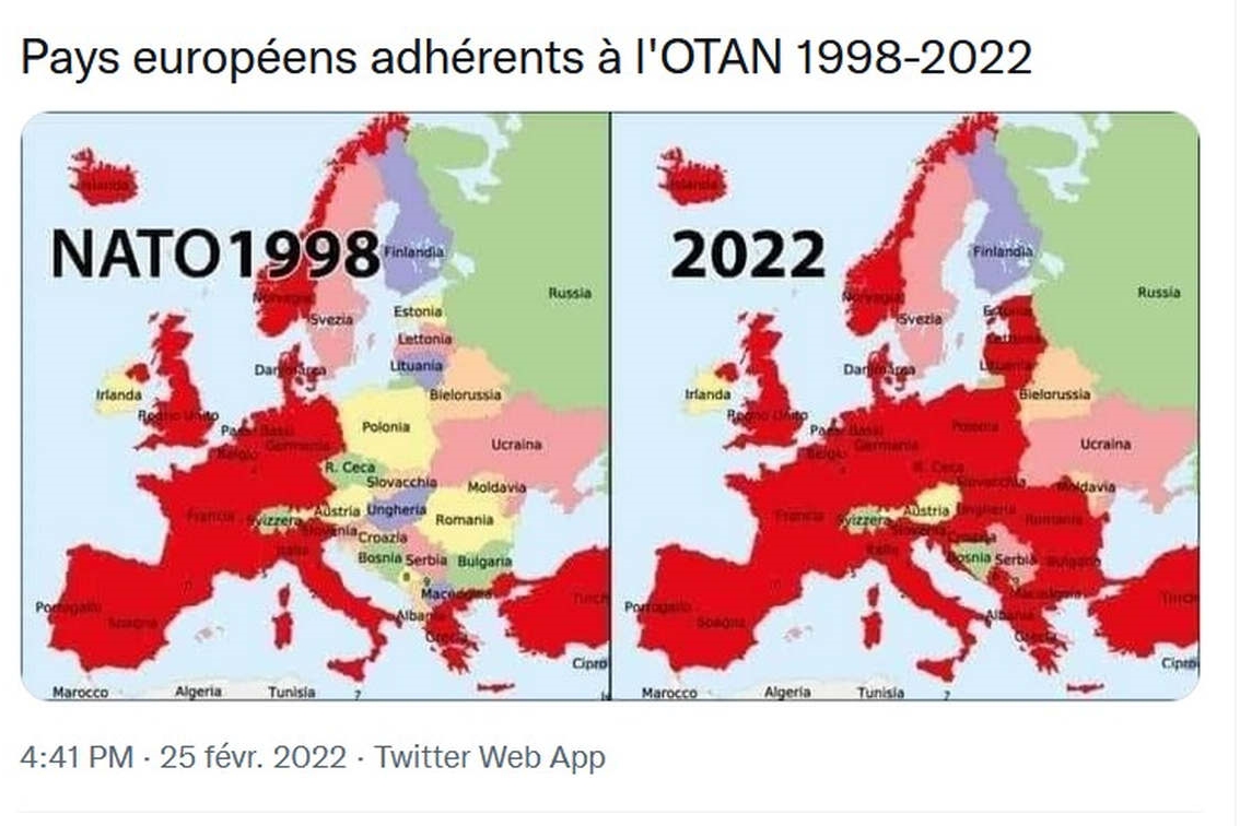 NATO between 1998 and 2022 (Twitter)
