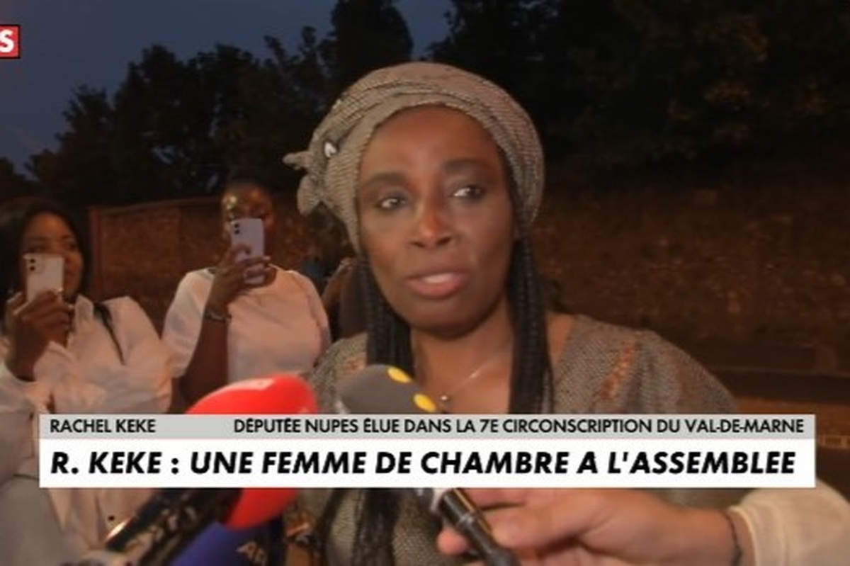 Rachel Kéké, a cleaning lady at the National Assembly (capture CNews)
