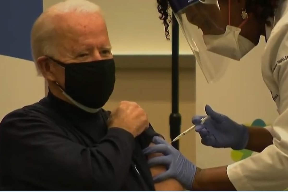 Joe Biden, four times vaccinated (capture Euronews)
