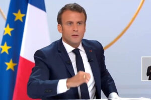 Emmanuel Macron's 2019 press conference on pensions (Dailymotion capture)