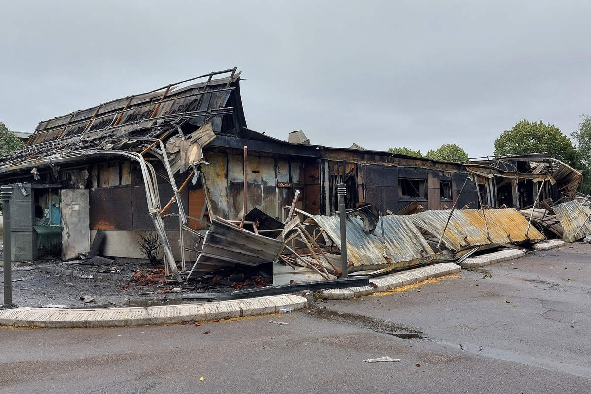 Yutz (57): McDonald's burnt down at night (DR)