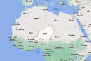 Niger's location in West Africa (Google maps)