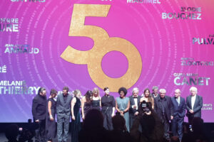 A dozen former jury presidents came to celebrate the Festival's 50th anniversary, including Claude Lelouch, Costa-Gavras, Pierre Lescure, Guillaume Canet, Jean-Jacques Annaud...