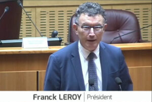 Franck Leroy (LR) President of the Conseil régional Grand Est (capture site du Conseil régional)